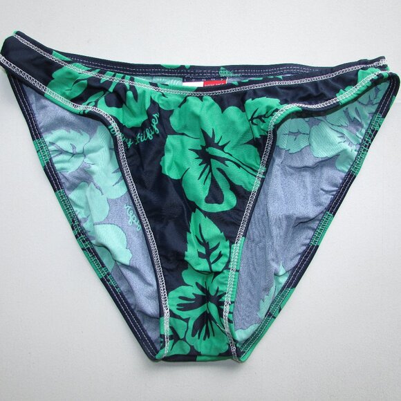 Tommy Hilfiger Blue Tropical Floral Bikini Bottoms - Large - NEW - Picture 2 of 4